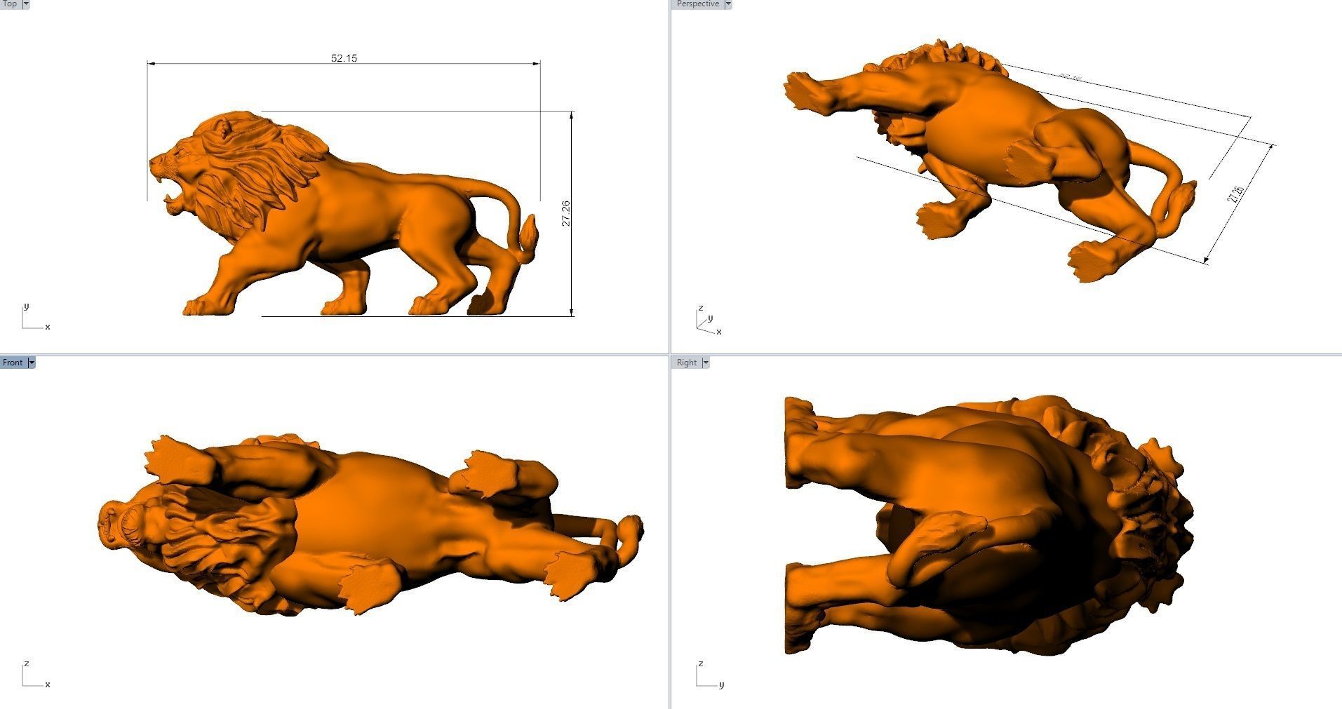 LION FULL 3D 3D print model_3