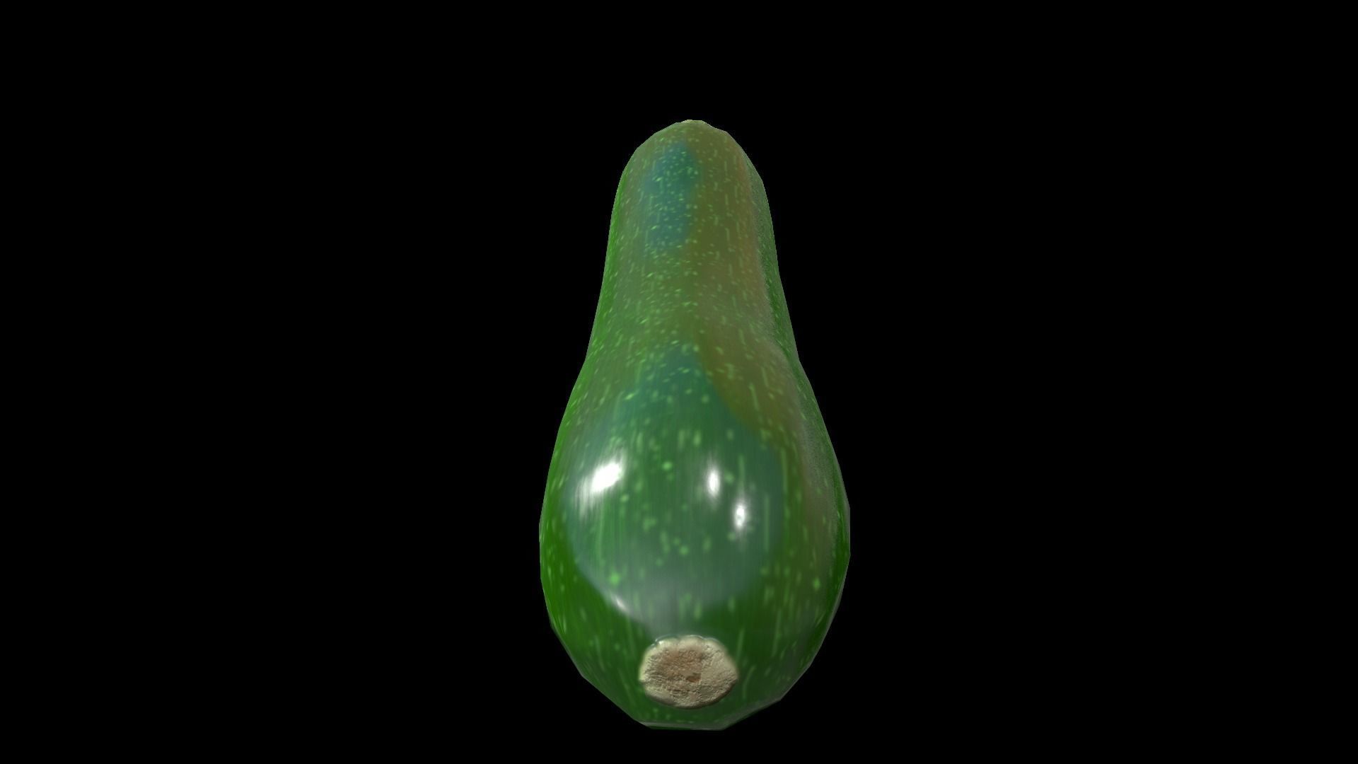 Zucchini Low-poly 3D model_6