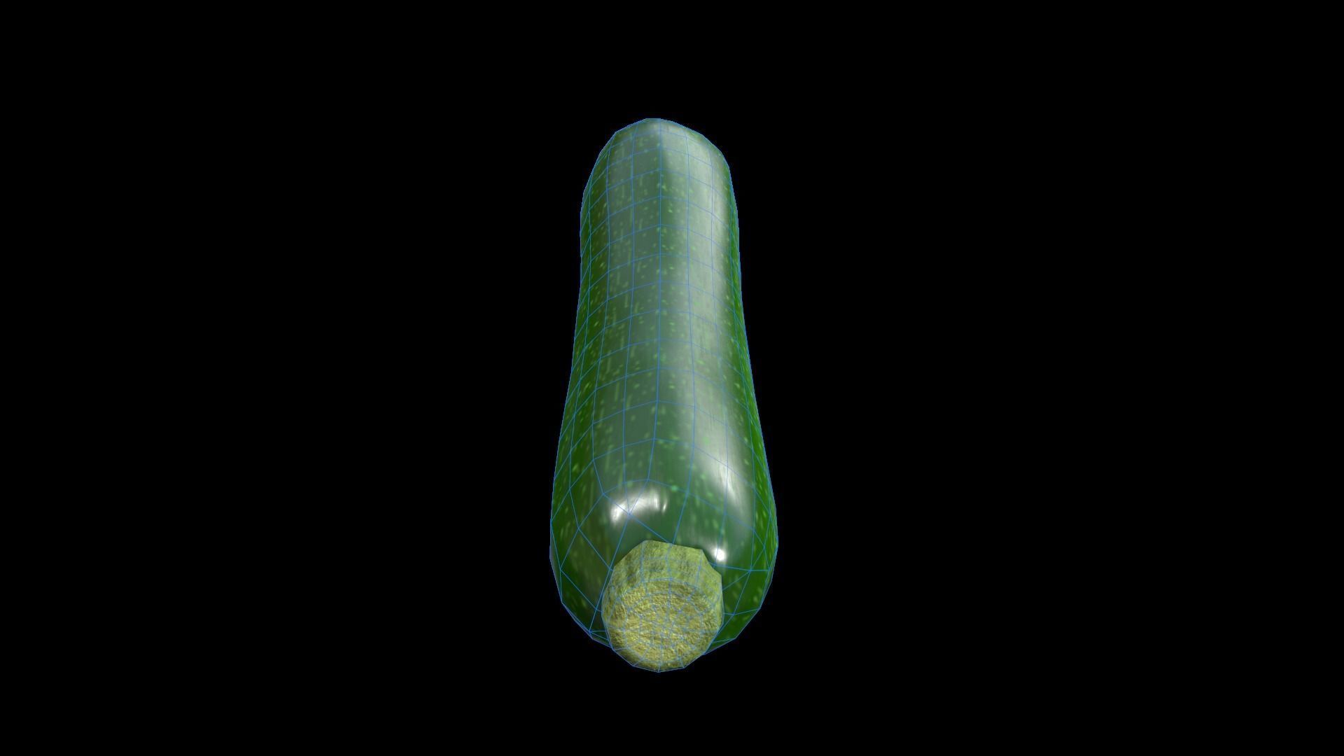 Zucchini Low-poly 3D model_8