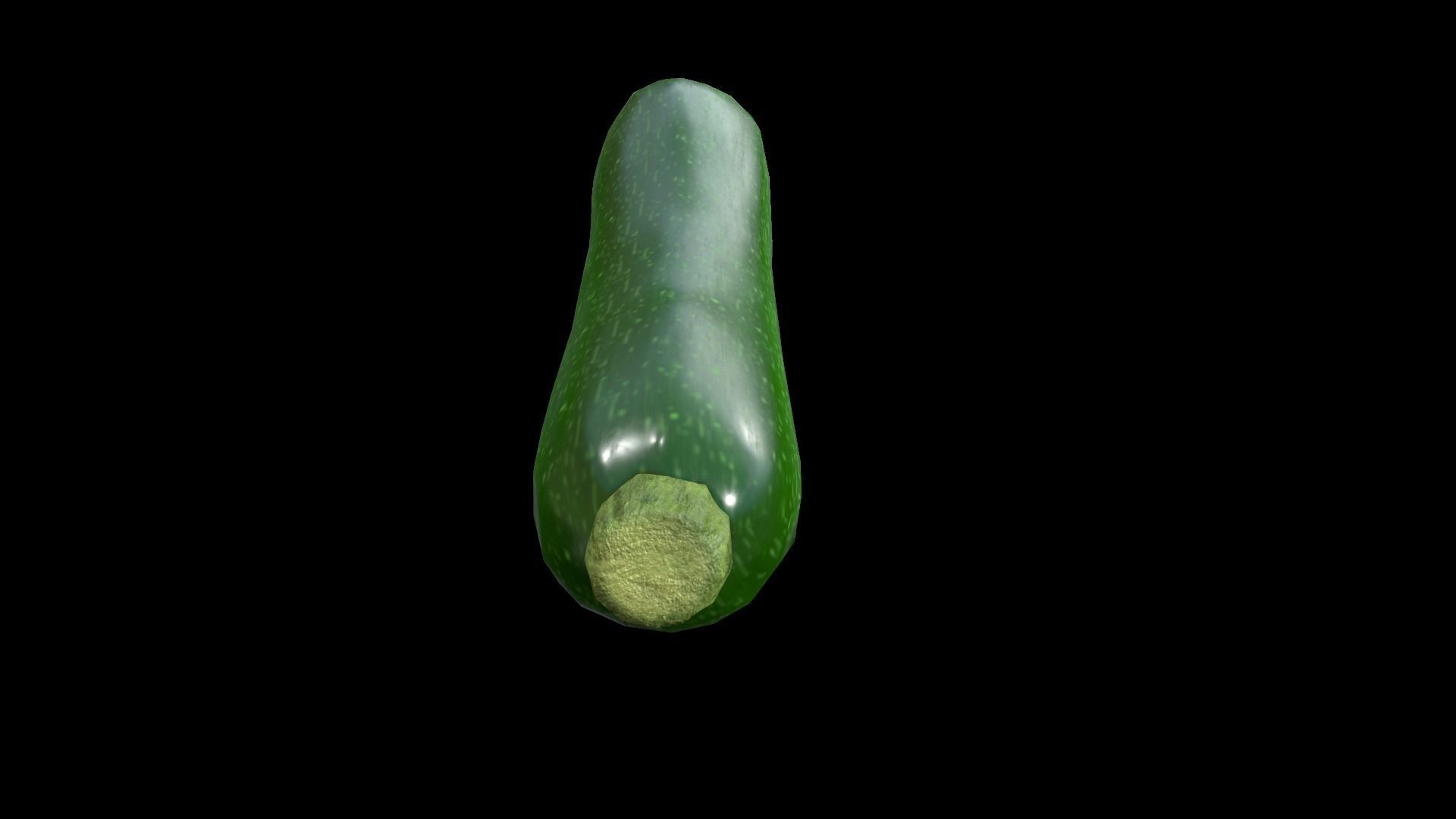 Zucchini Low-poly 3D model_2