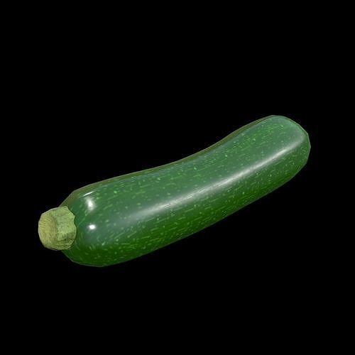 Zucchini Low-poly 3D model