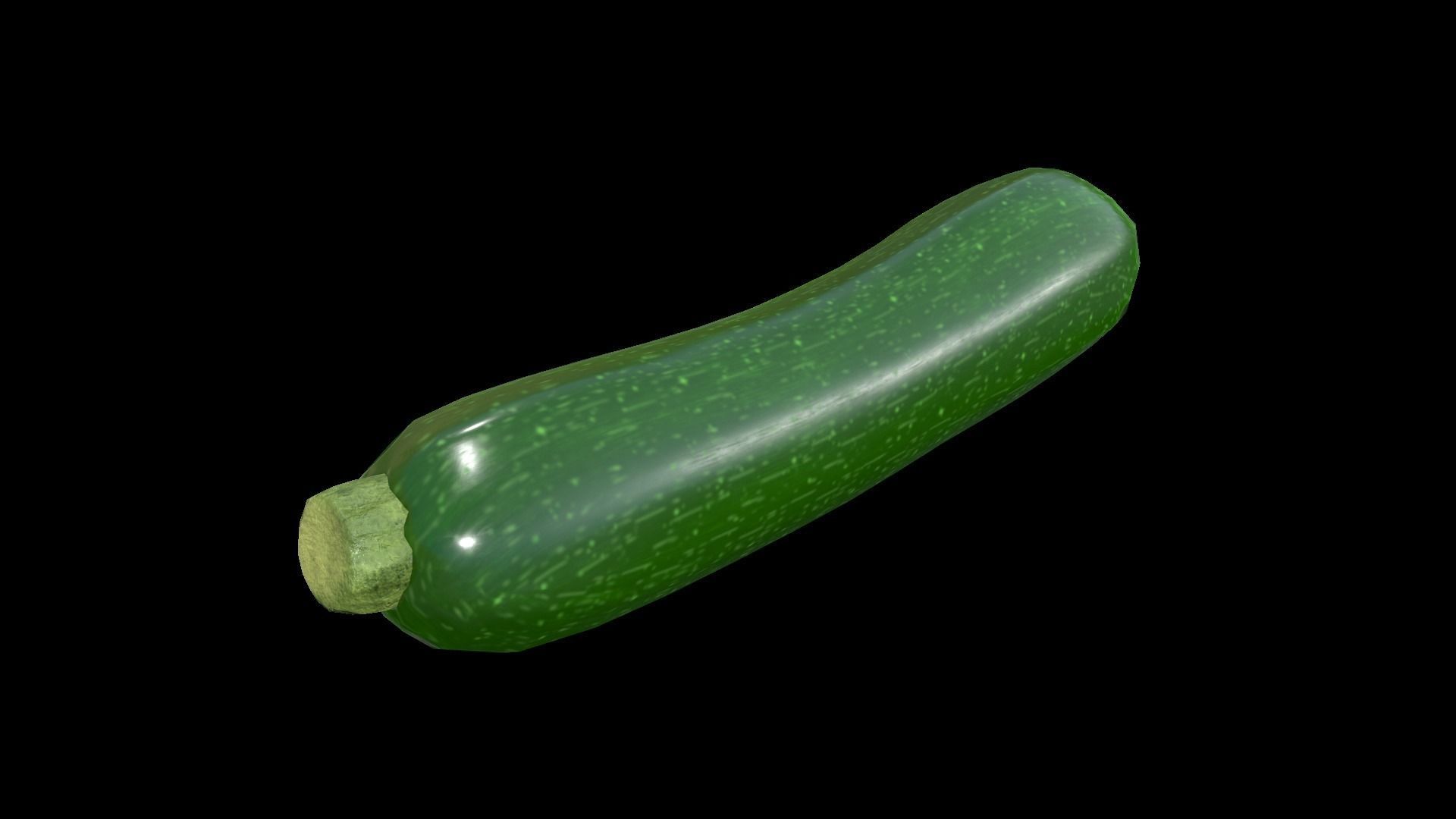 Zucchini Low-poly 3D model_3