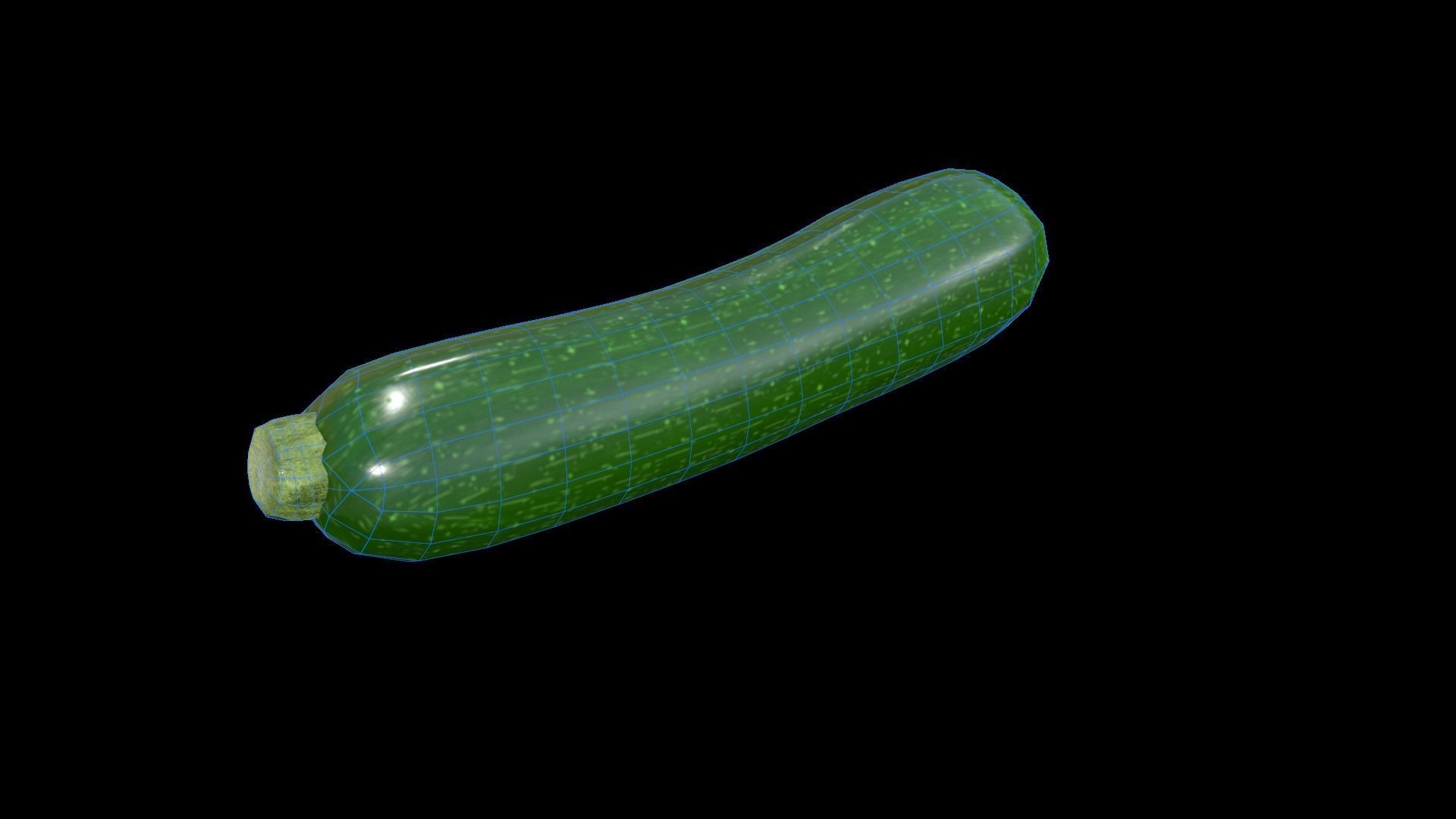 Zucchini Low-poly 3D model_9