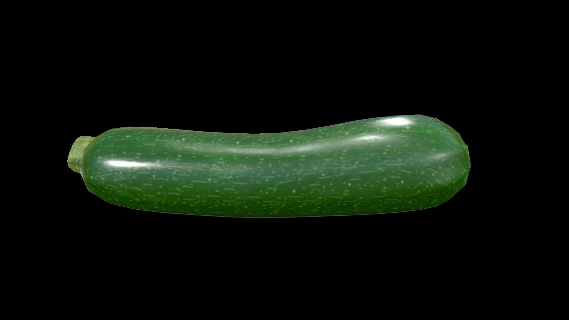 Zucchini Low-poly 3D model_4