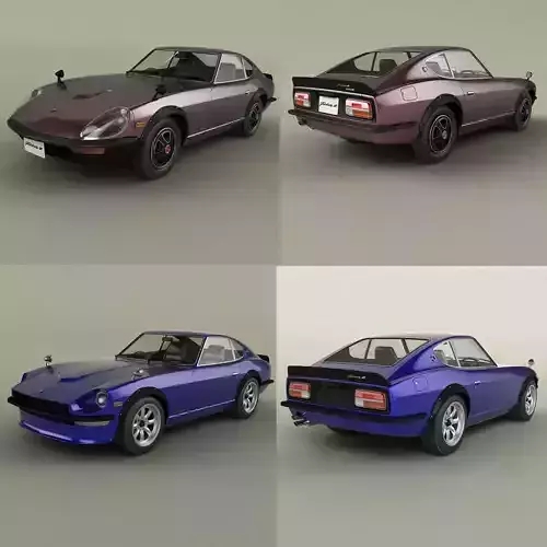 Datsun 240Z JDM and 240ZG 3D Model Collection