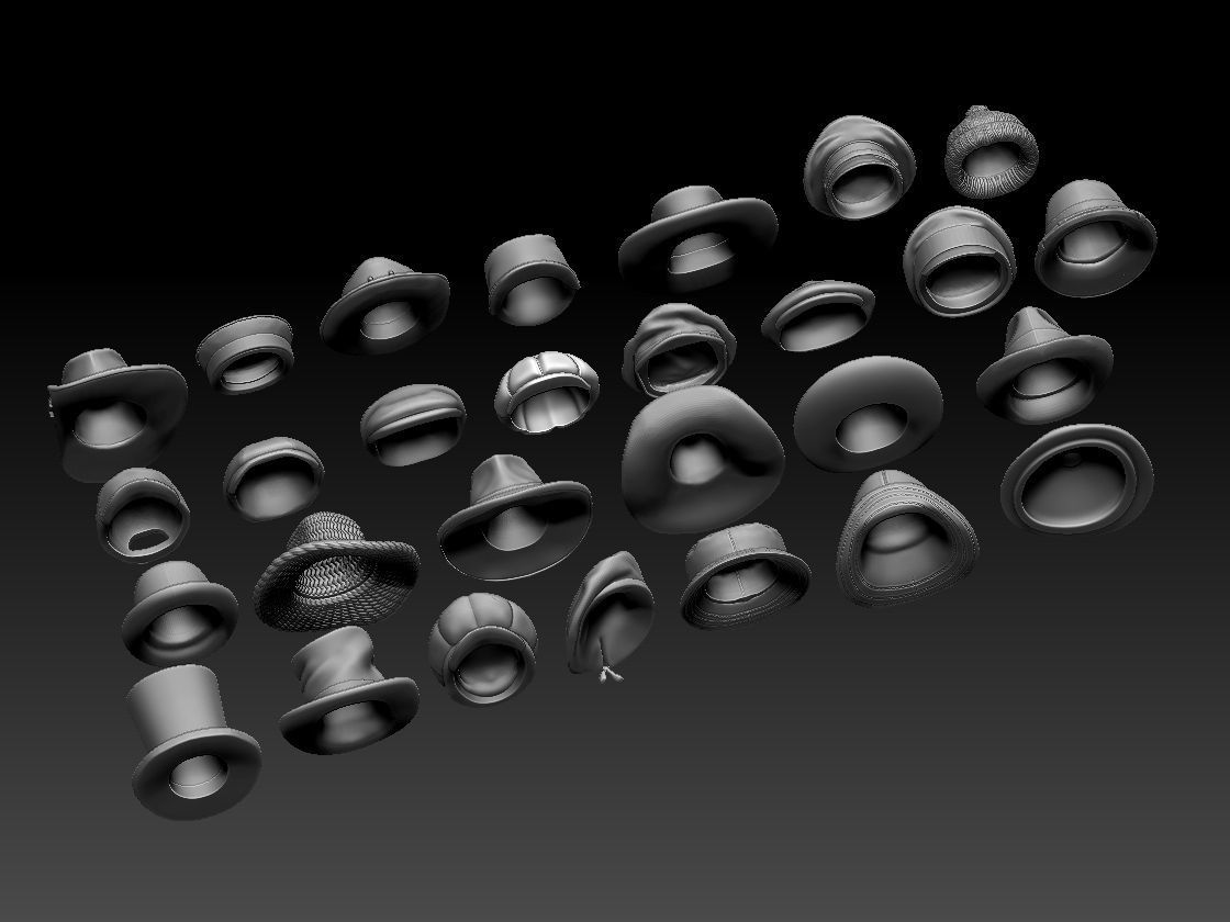 hats male 3D print model_67