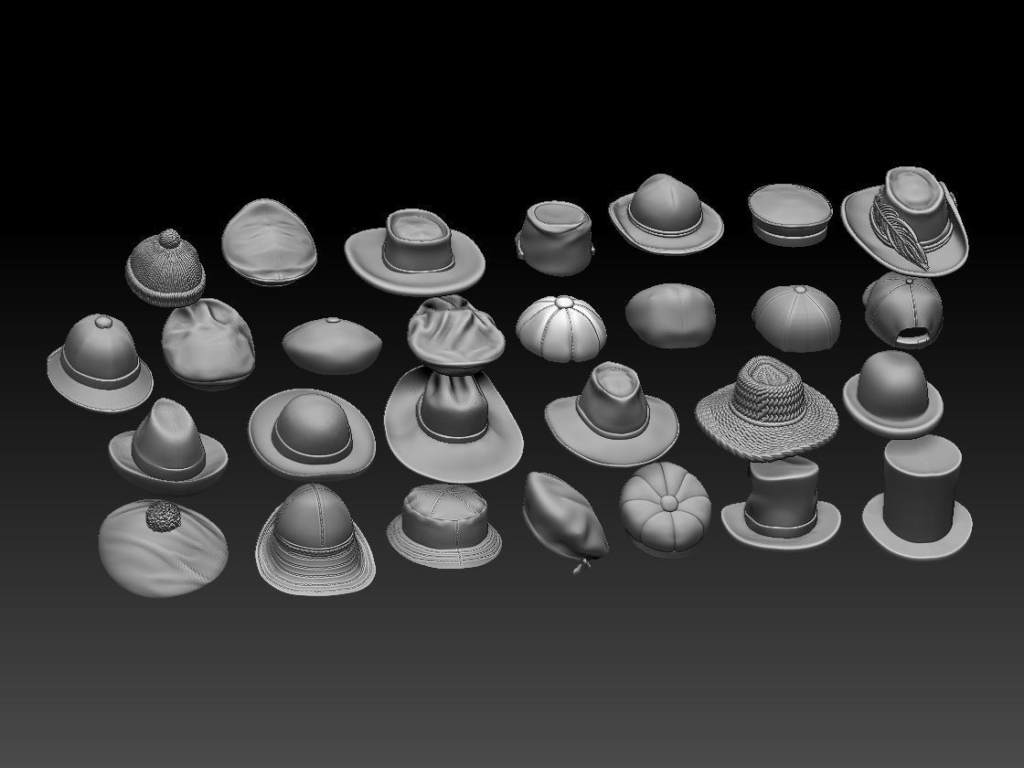 hats male 3D print model_47