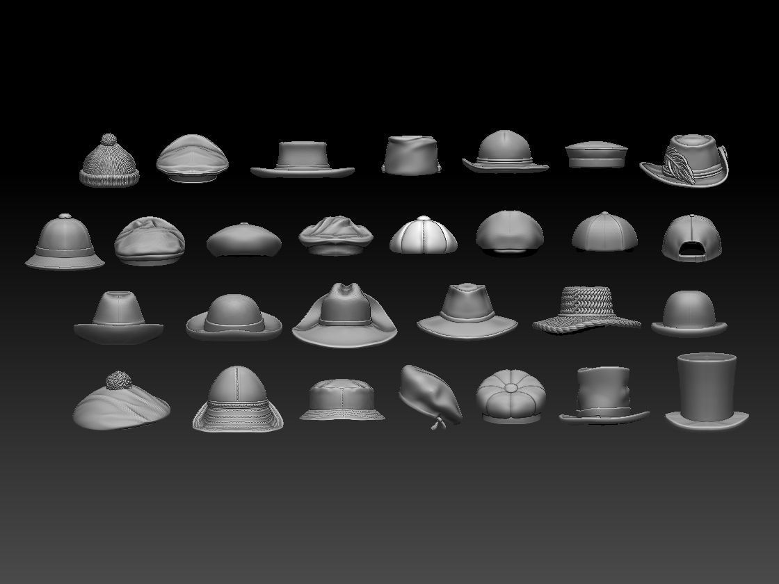 hats male 3D print model_42