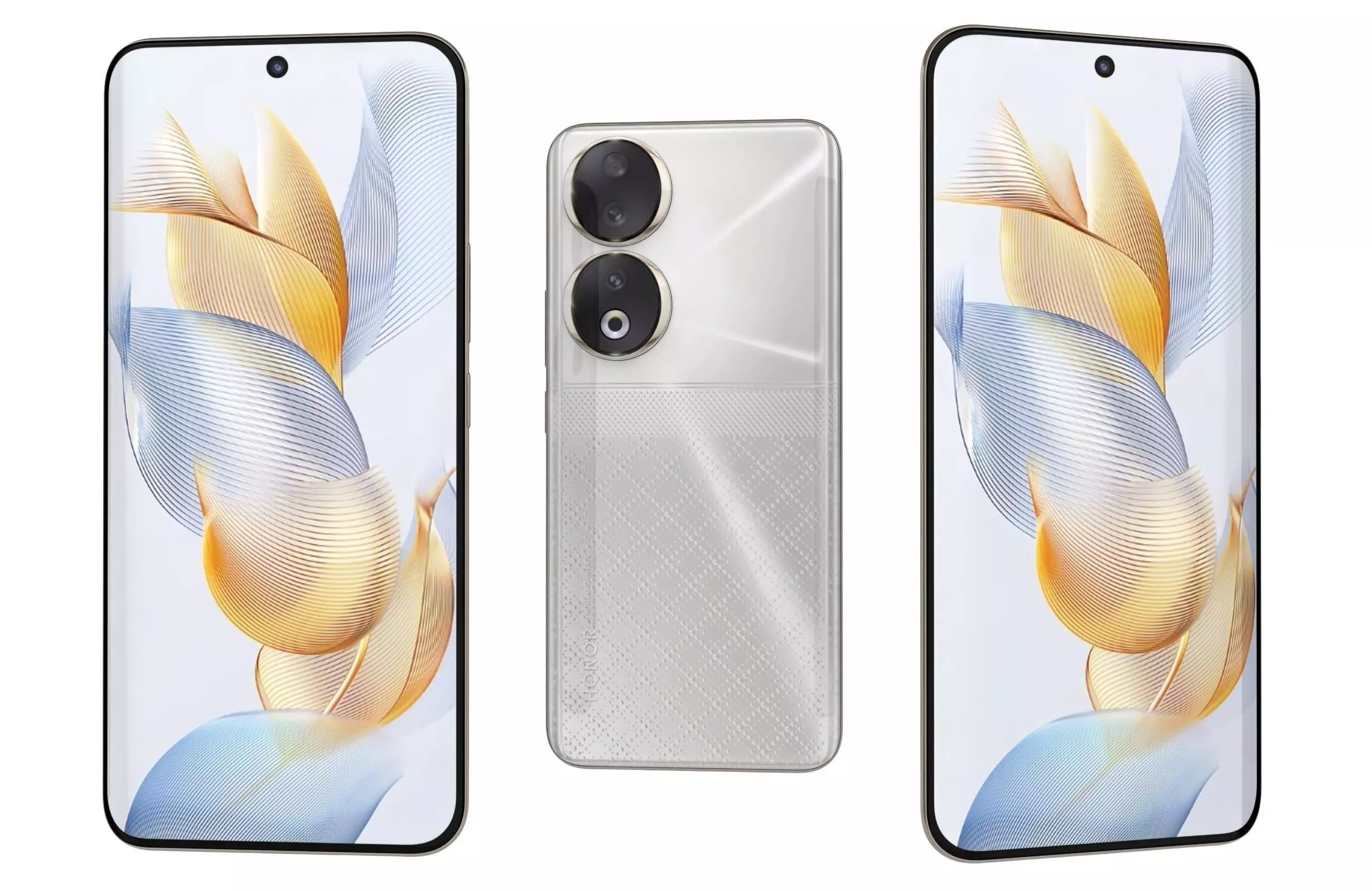 Honor 90 White Low-poly 3D model_0