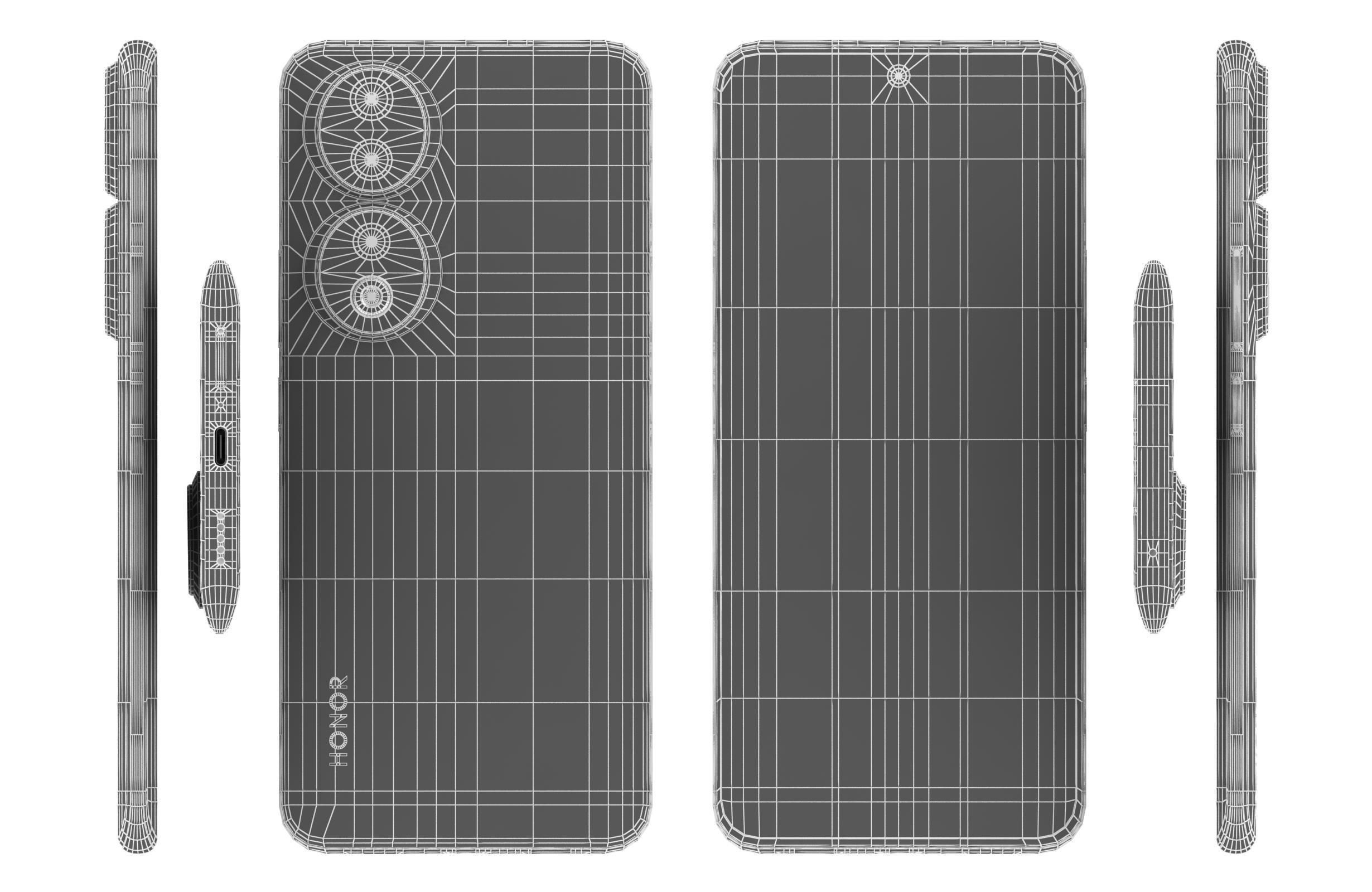 Honor 90 White Low-poly 3D model_16