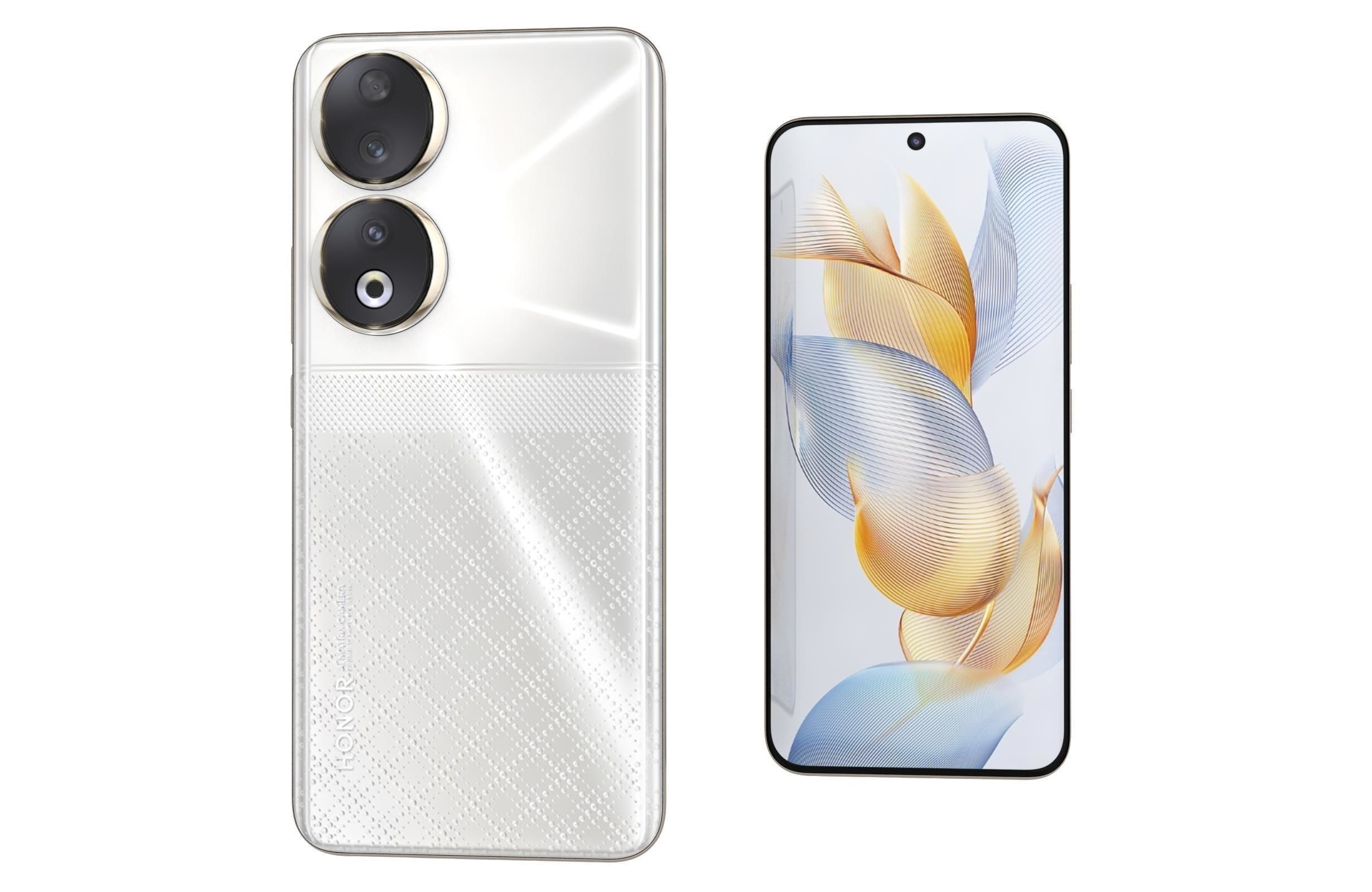 Honor 90 White Low-poly 3D model_7