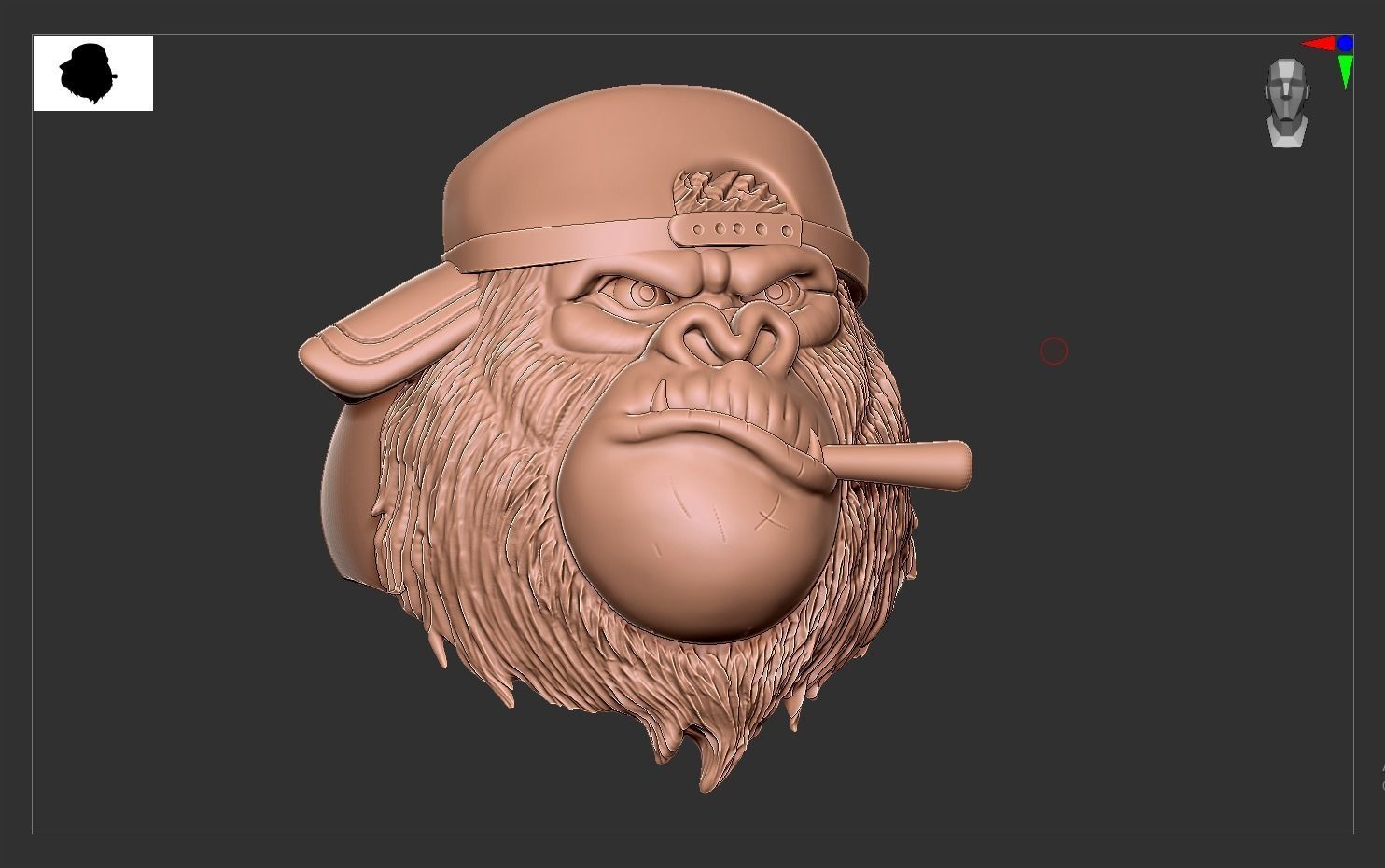 Ring Gorila 3D print model 3D print model_3