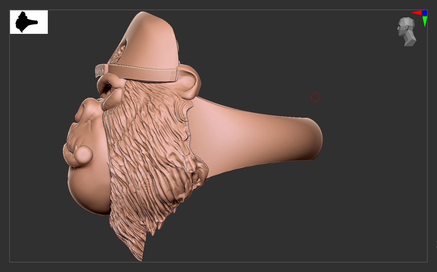 Ring Gorila 3D print model 3D print model_6