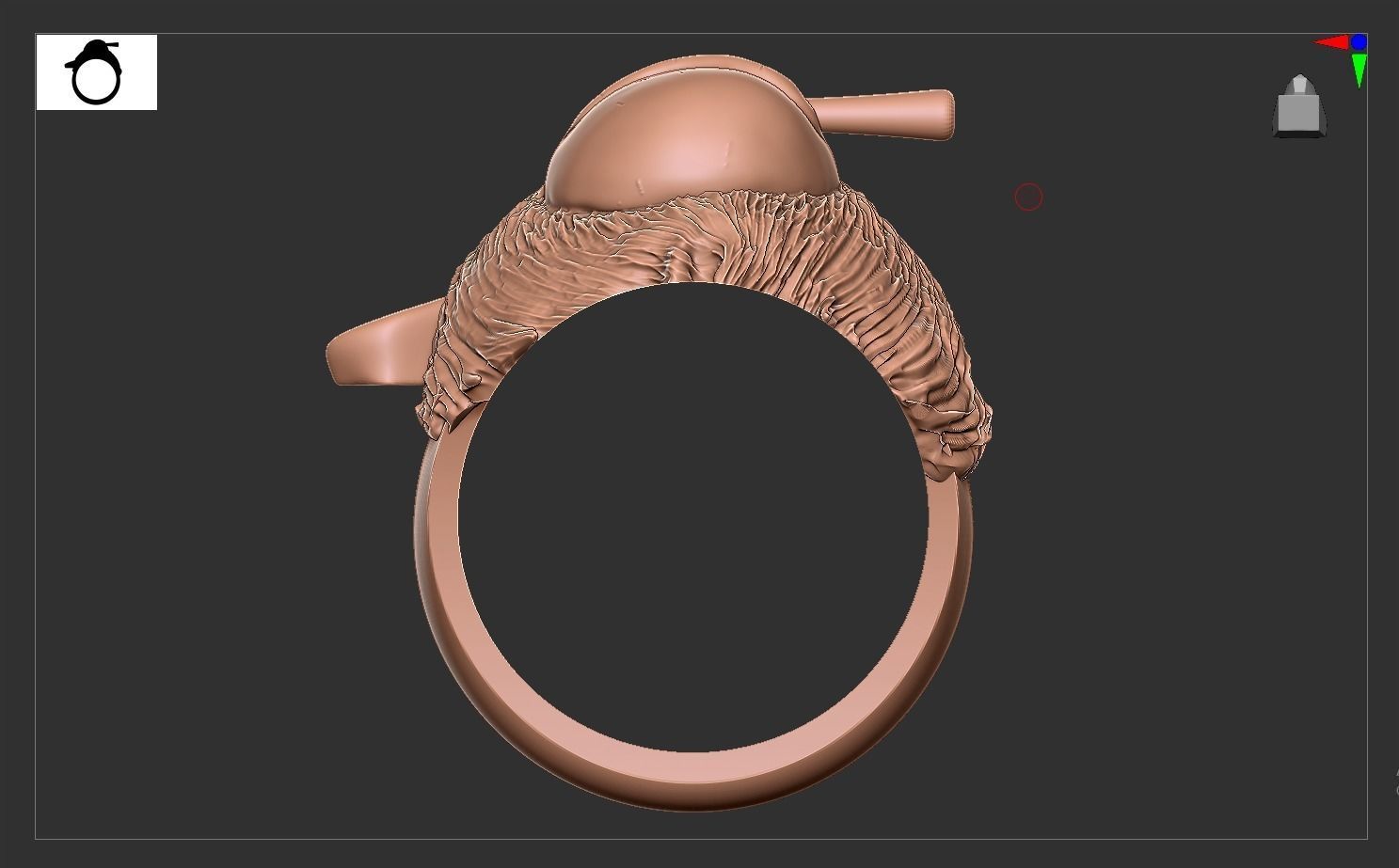 Ring Gorila 3D print model 3D print model_7