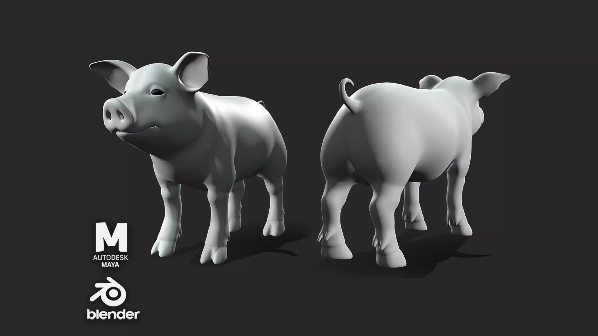 Piglet  Low-poly 3D model_0