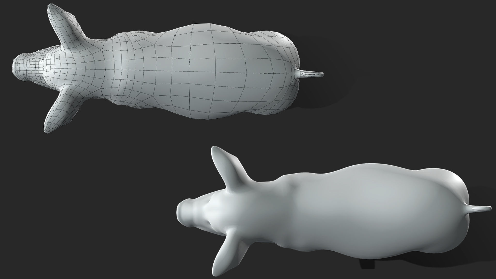 Piglet  Low-poly 3D model_4