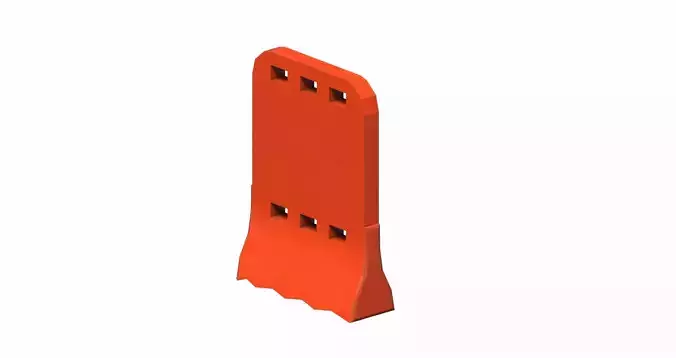 PLASTIC ROAD SAFETY BARRICADES Low-poly 3D model