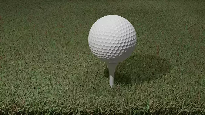 Golf Ball and Tee
