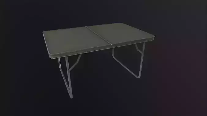 Military metal table 3D Model