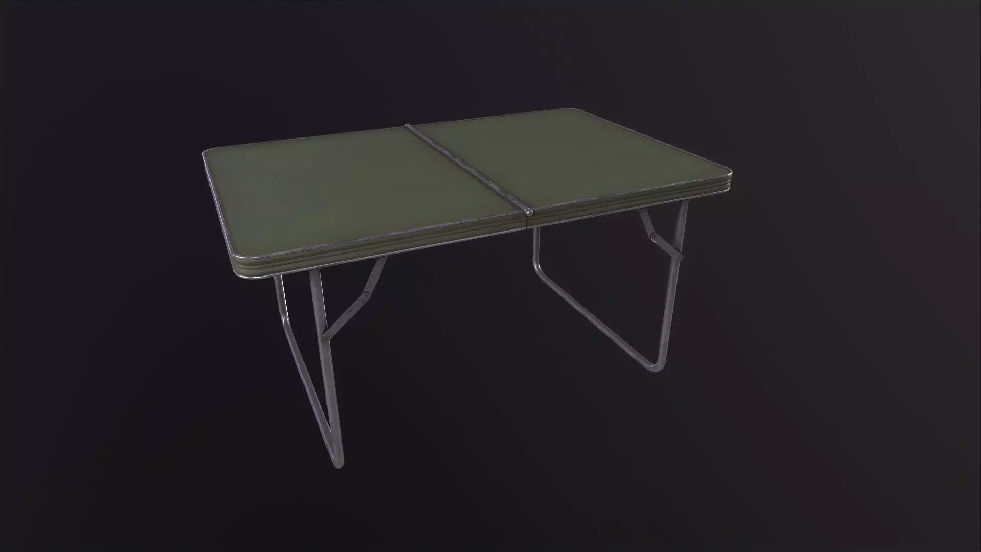 Military metal table 3D Model Low-poly 3D model_0