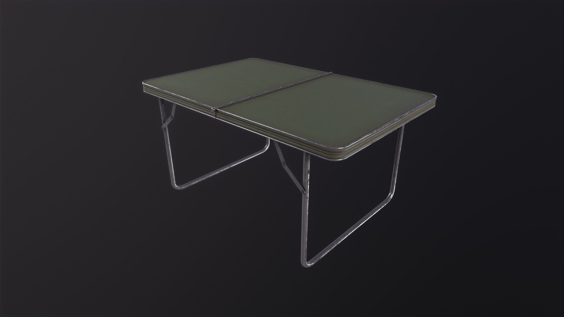 Military metal table 3D Model Low-poly 3D model_2
