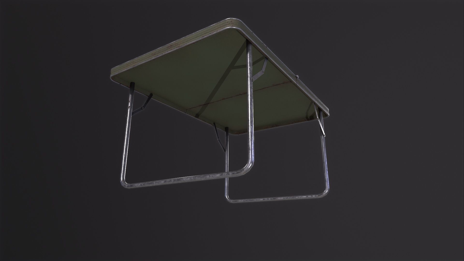 Military metal table 3D Model Low-poly 3D model_5