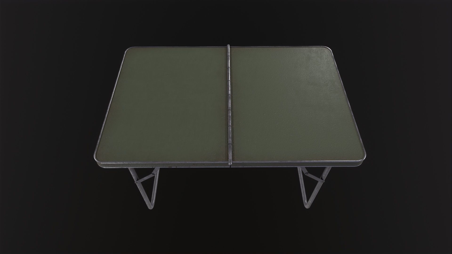 Military metal table 3D Model Low-poly 3D model_3