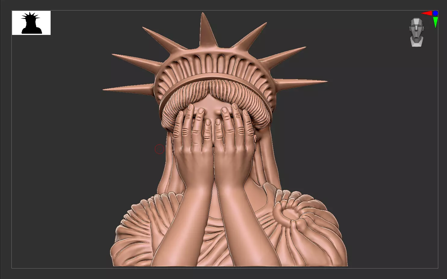 Statue of Liberty 3D model 3D print model_0
