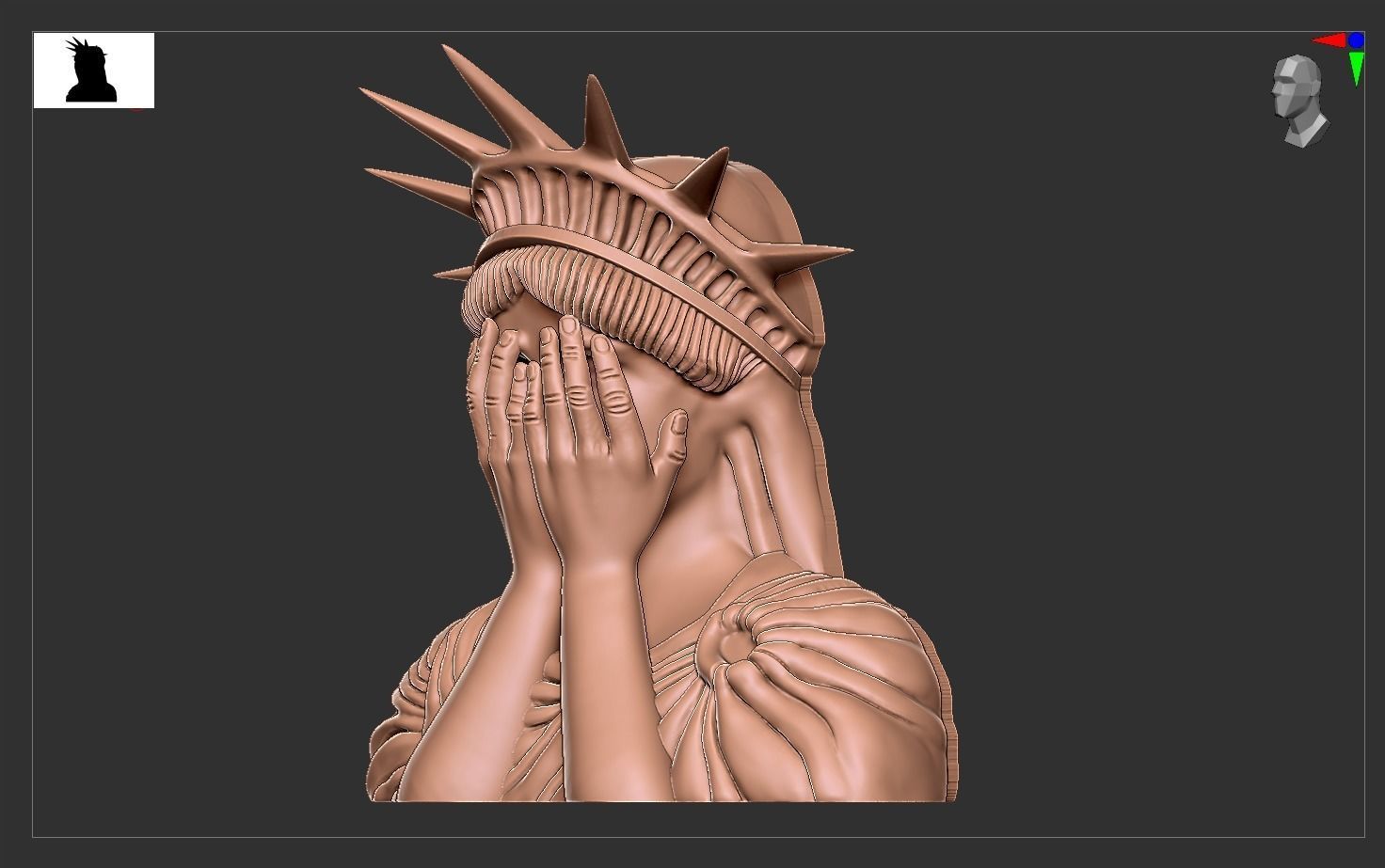Statue of Liberty 3D model 3D print model_3