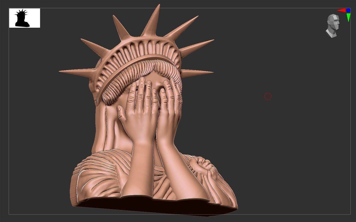 Statue of Liberty 3D model 3D print model_4