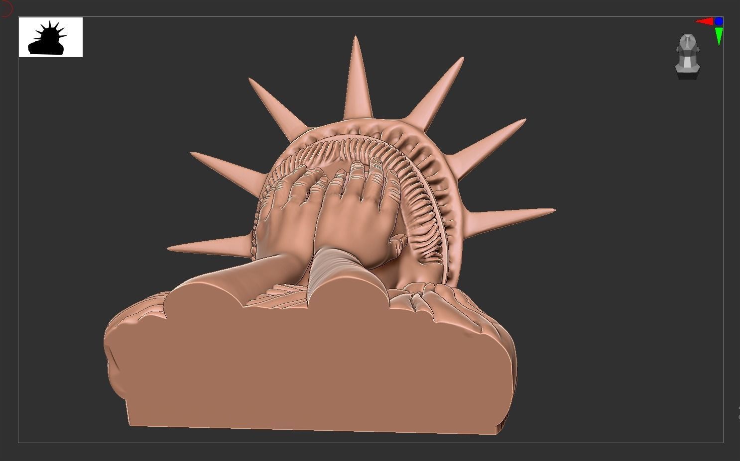 Statue of Liberty 3D model 3D print model_5