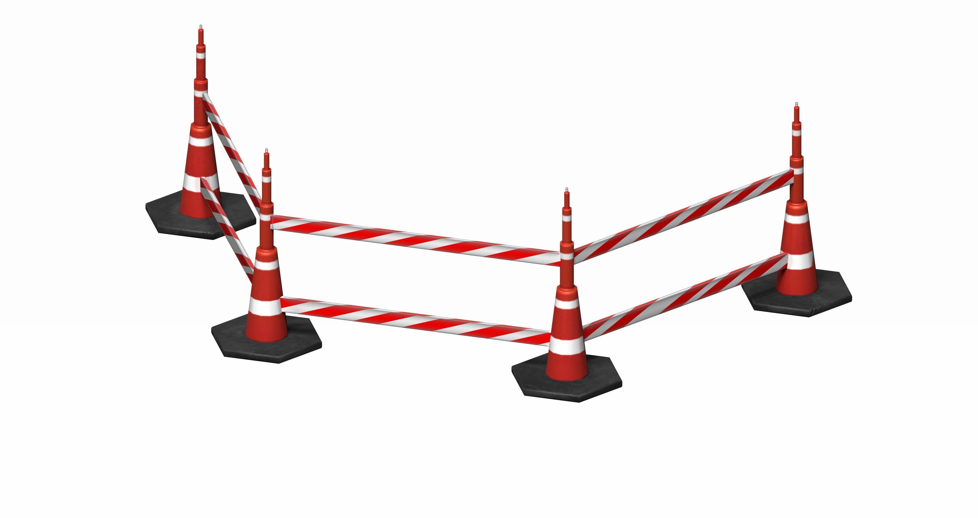 28 - Traffic Barriers and road safety products 3D Model Collection_8