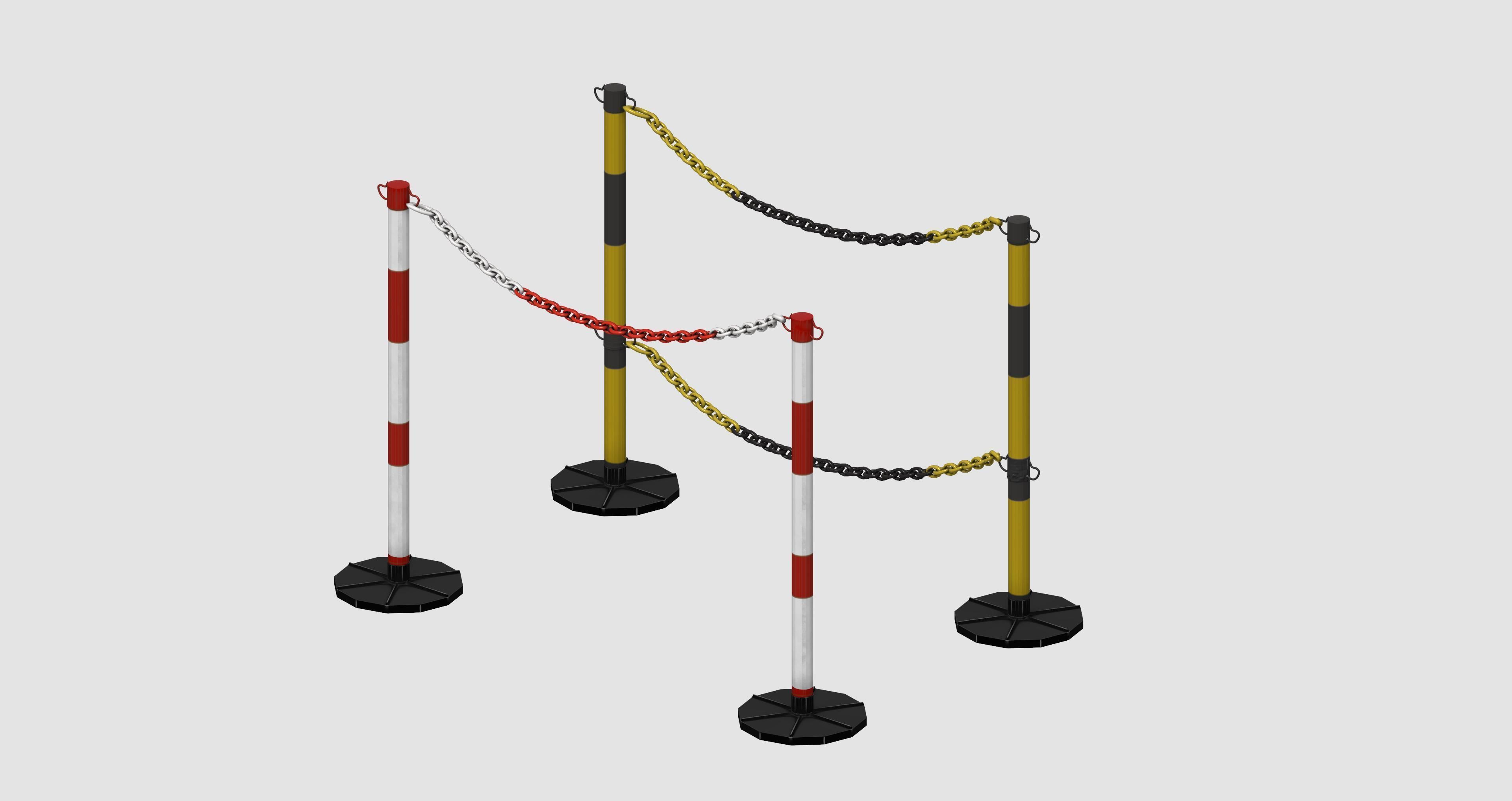 28 - Traffic Barriers and road safety products 3D Model Collection_6