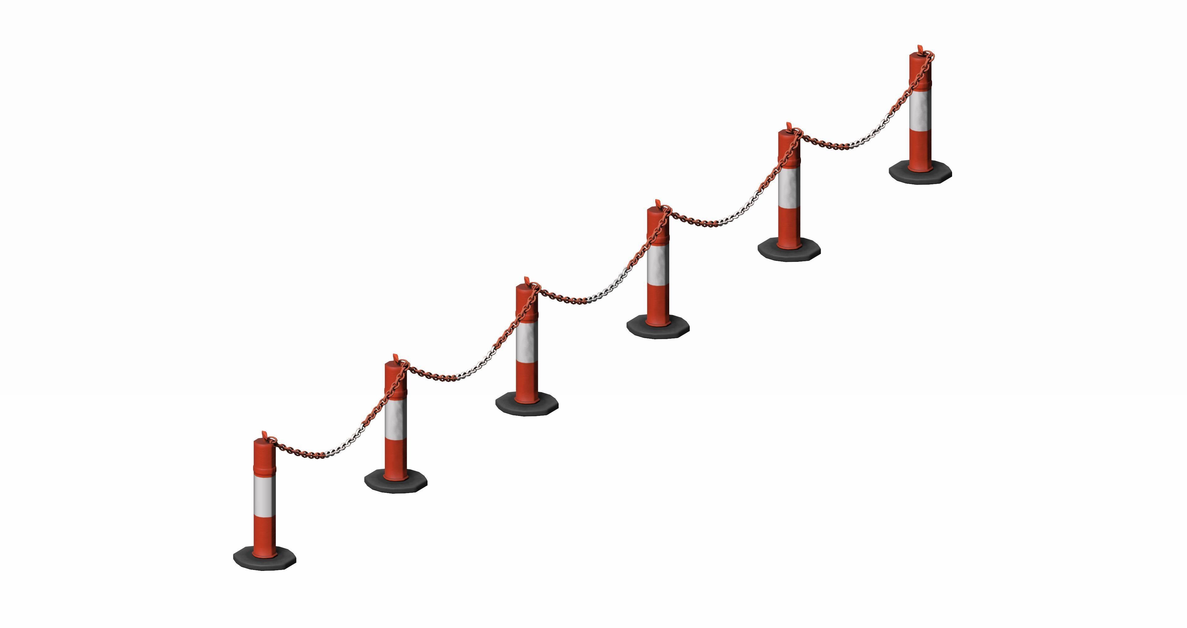 28 - Traffic Barriers and road safety products 3D Model Collection_10