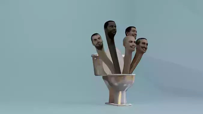 skibidi toilet toilet mens 3D model