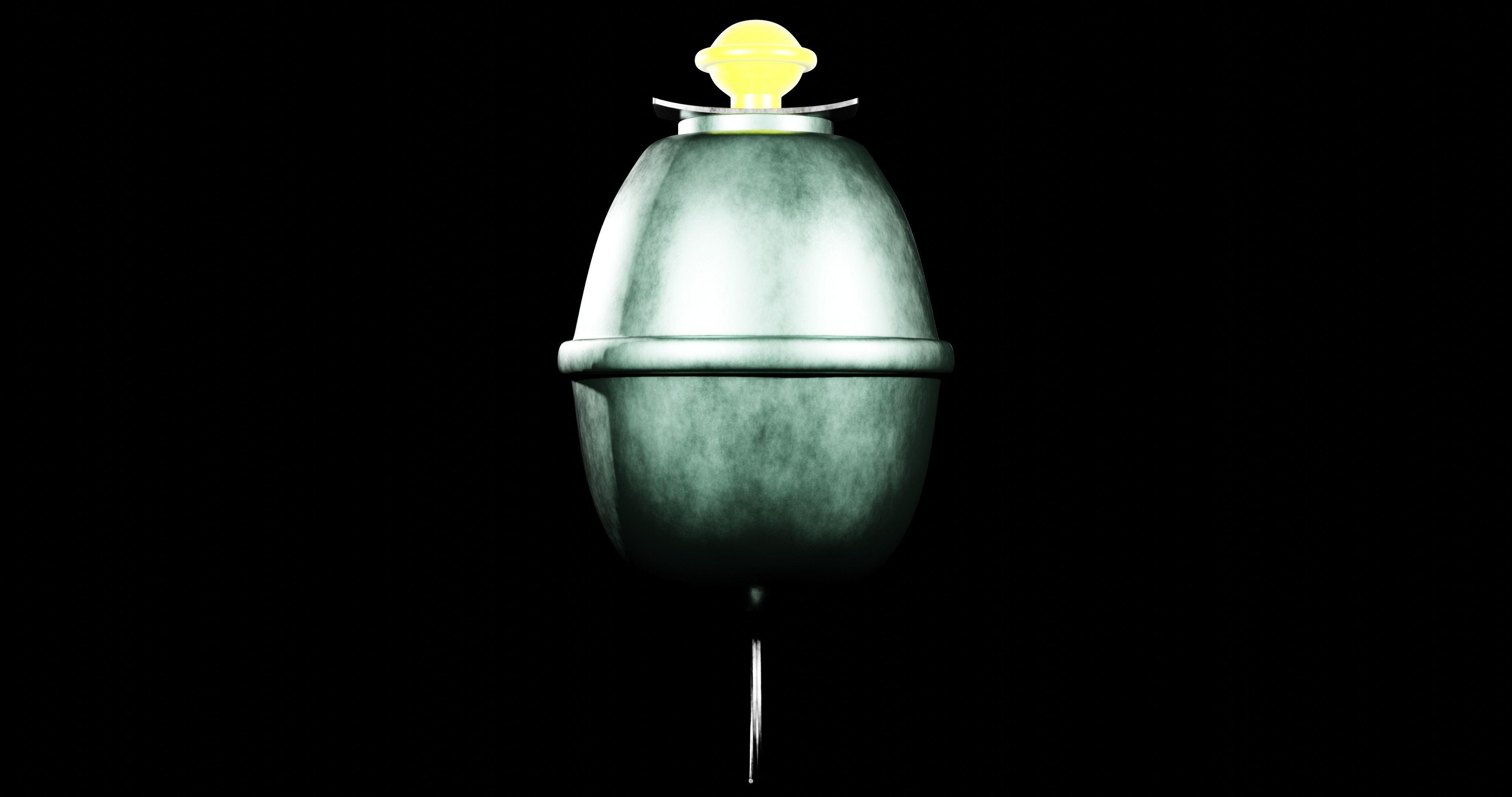 Eihandgranate M39 yellow - made in Blender Low-poly 3D model_3