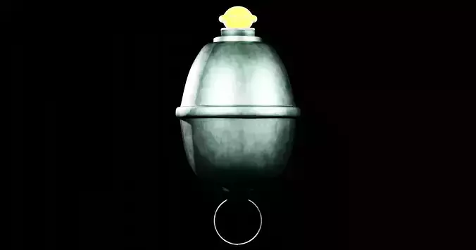 Eihandgranate M39 yellow - made in Blender