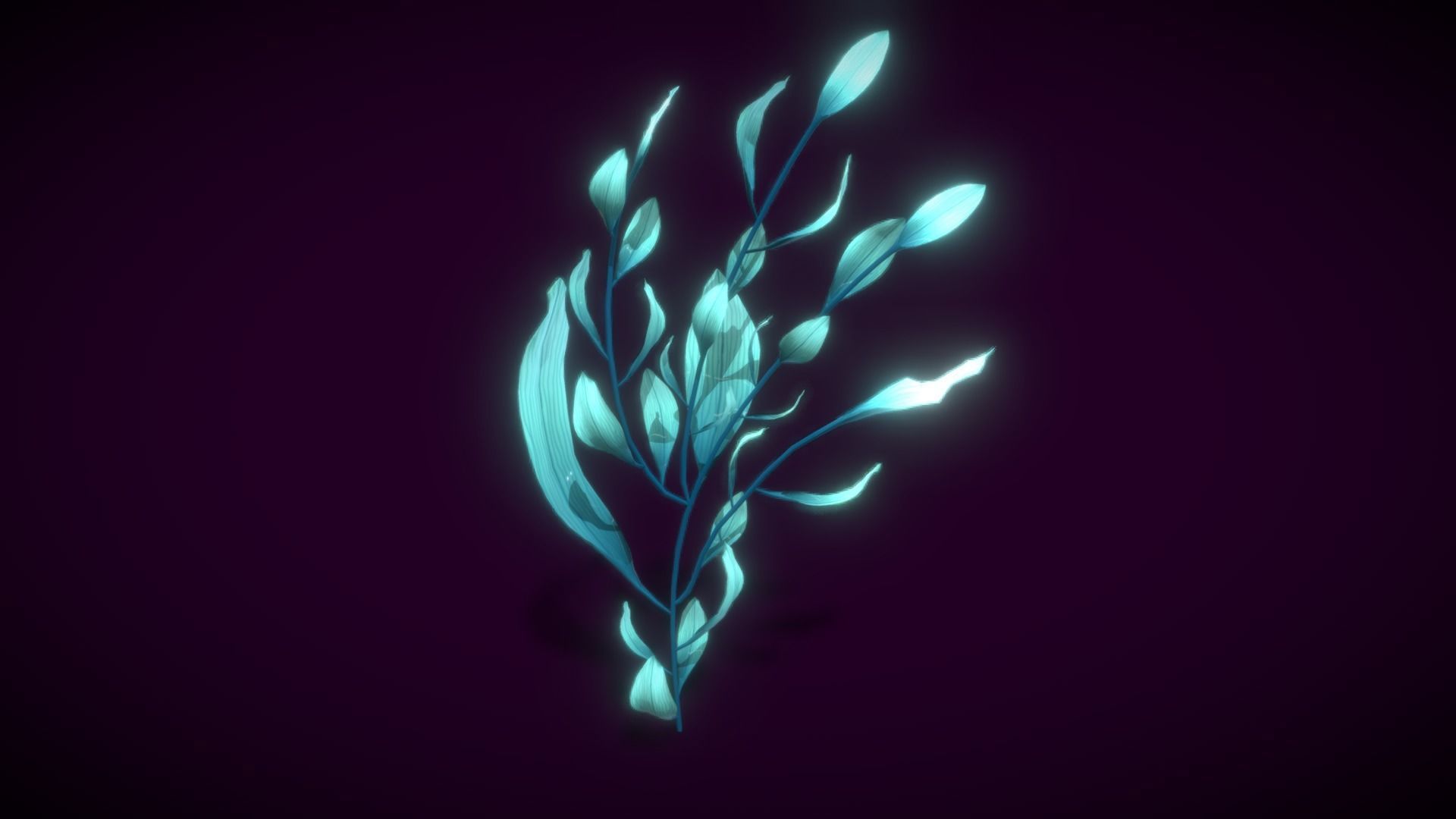 Cartoon Seaweed 9  Low-poly 3D model_17