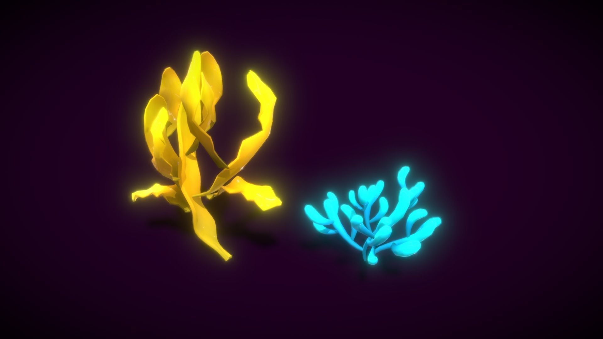 Cartoon Seaweed 9  Low-poly 3D model_4