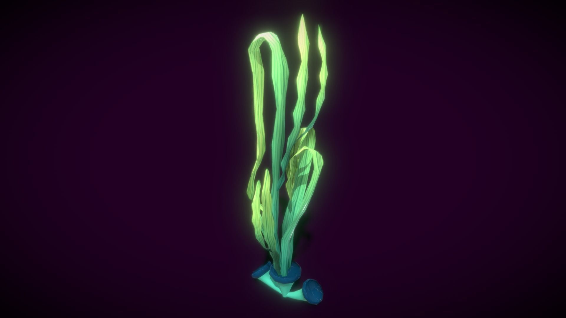 Cartoon Seaweed 9  Low-poly 3D model_7