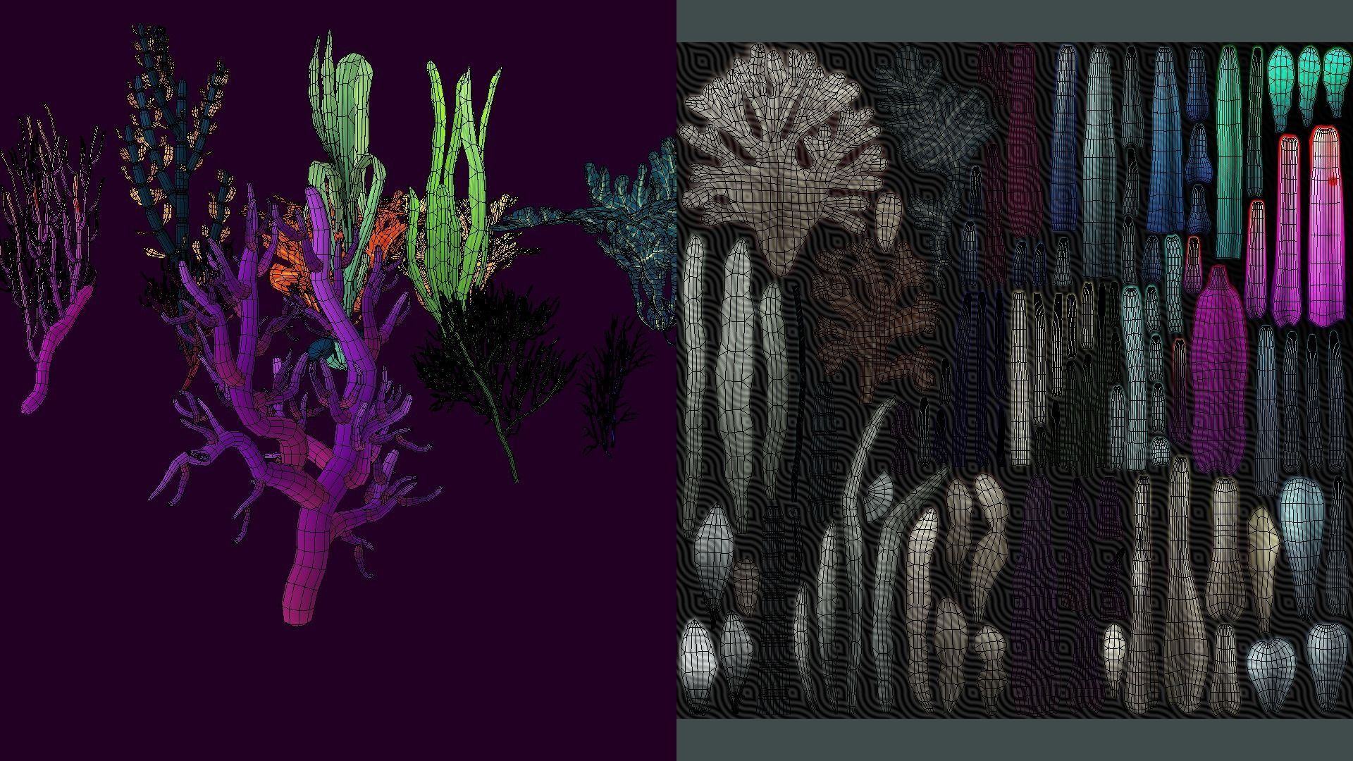 Cartoon Seaweed 9  Low-poly 3D model_13