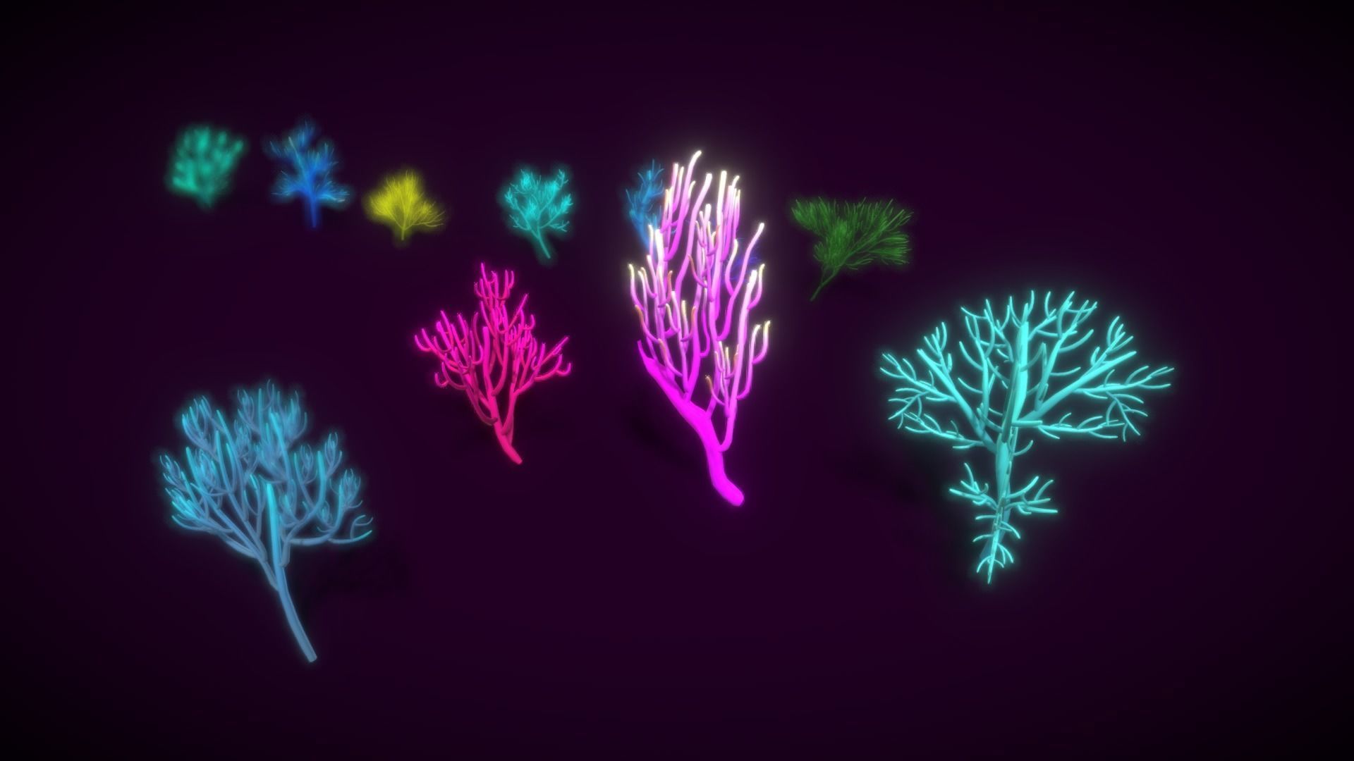 Cartoon Seaweed 9  Low-poly 3D model_2