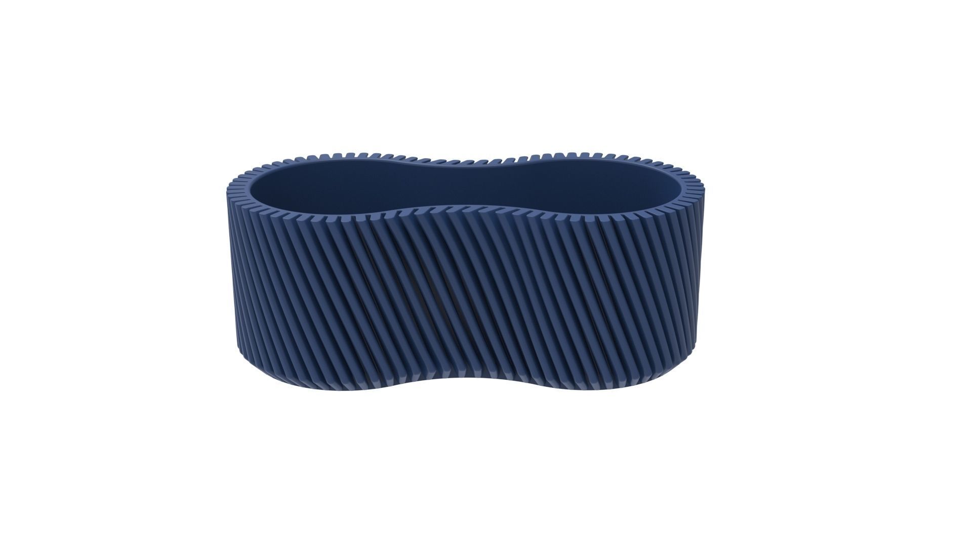 Finned infinity Pot Vase Pencil holder or planter 3D print model_8