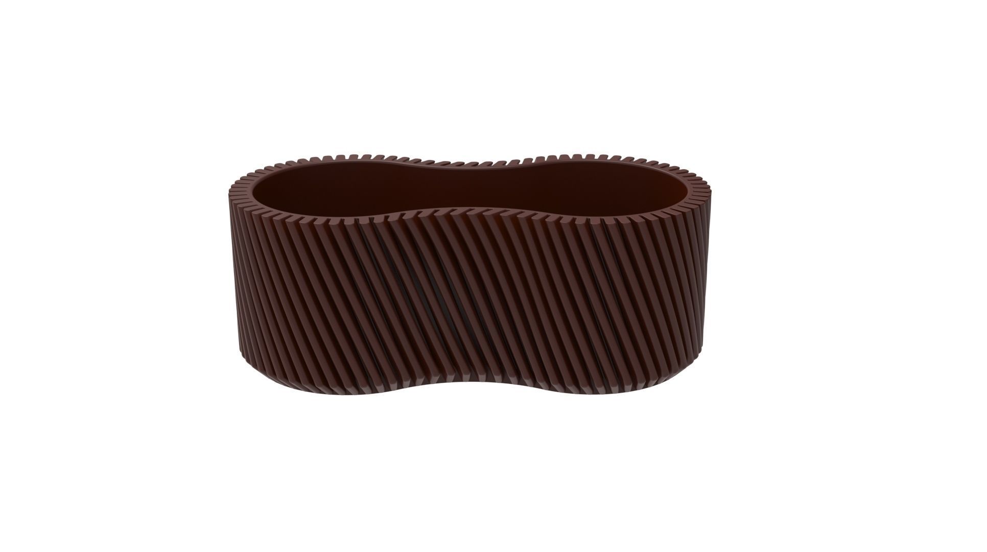 Finned infinity Pot Vase Pencil holder or planter 3D print model_2