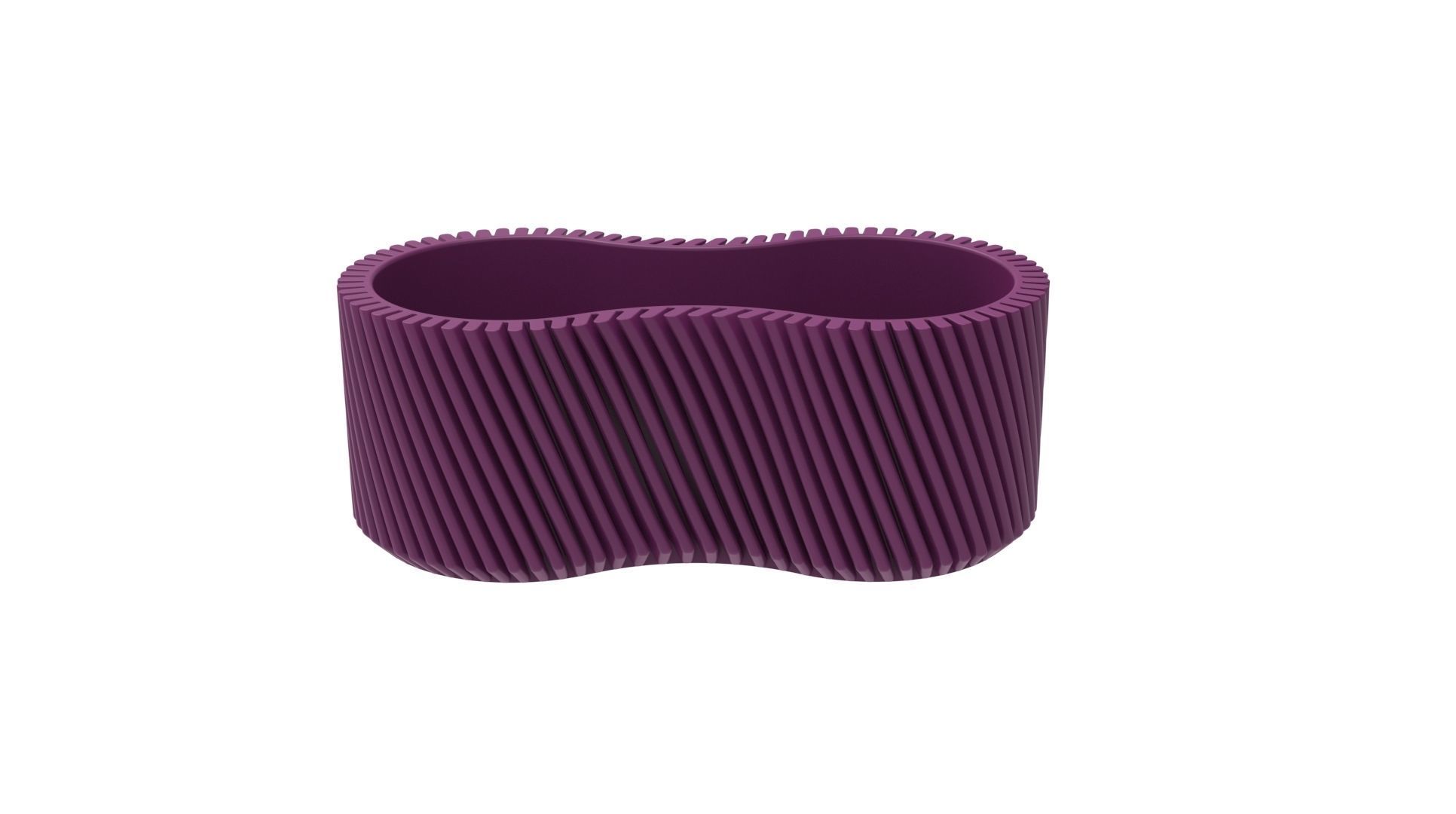 Finned infinity Pot Vase Pencil holder or planter 3D print model_9