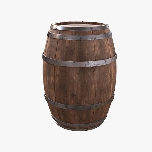 Wooden Barrel 3D model