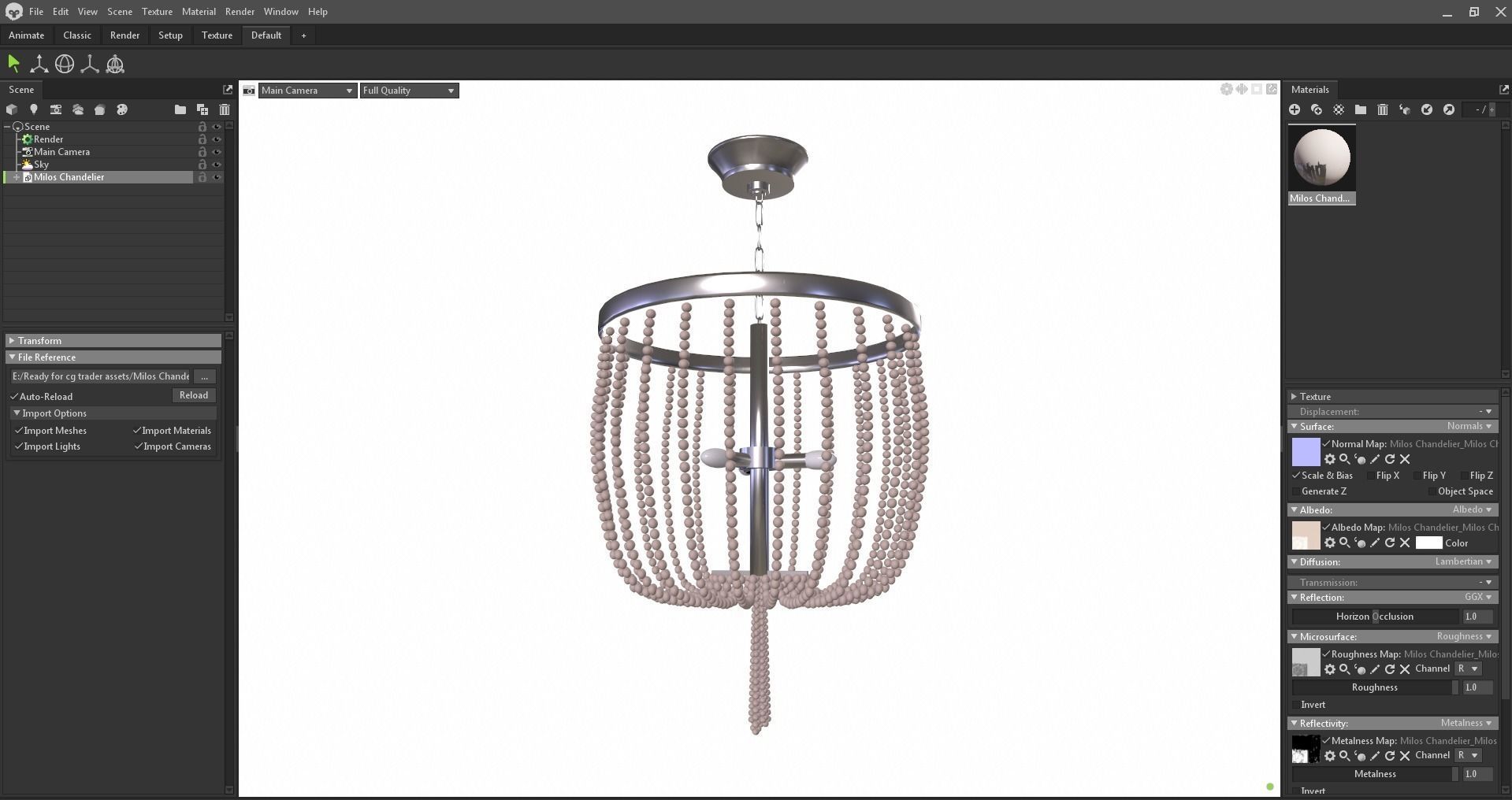 Chandelier - lighting - pendant - ceiling light 3D model_27