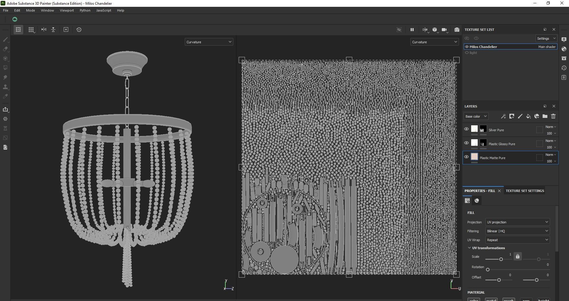 Chandelier - lighting - pendant - ceiling light 3D model_23