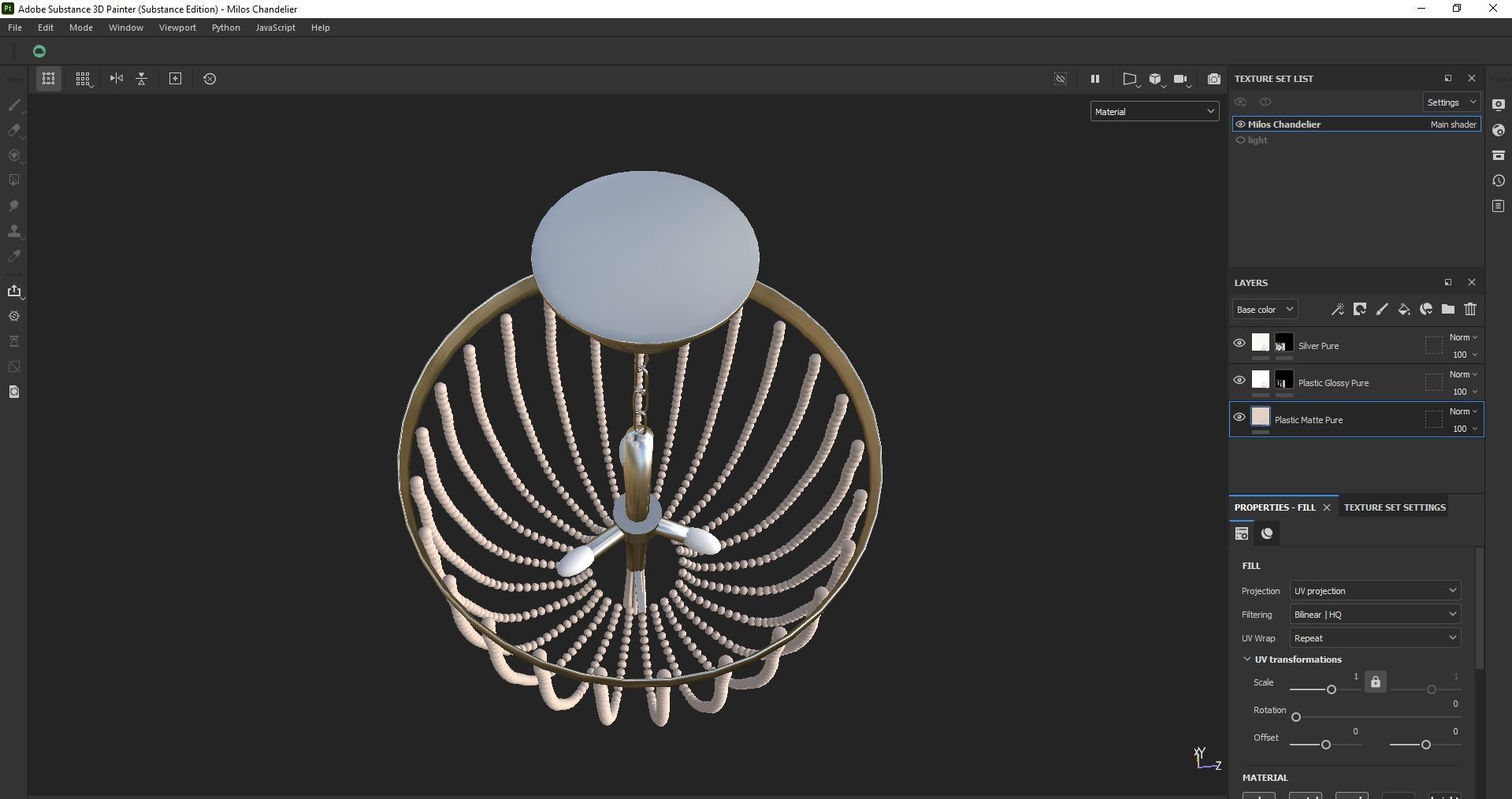 Chandelier - lighting - pendant - ceiling light 3D model_21