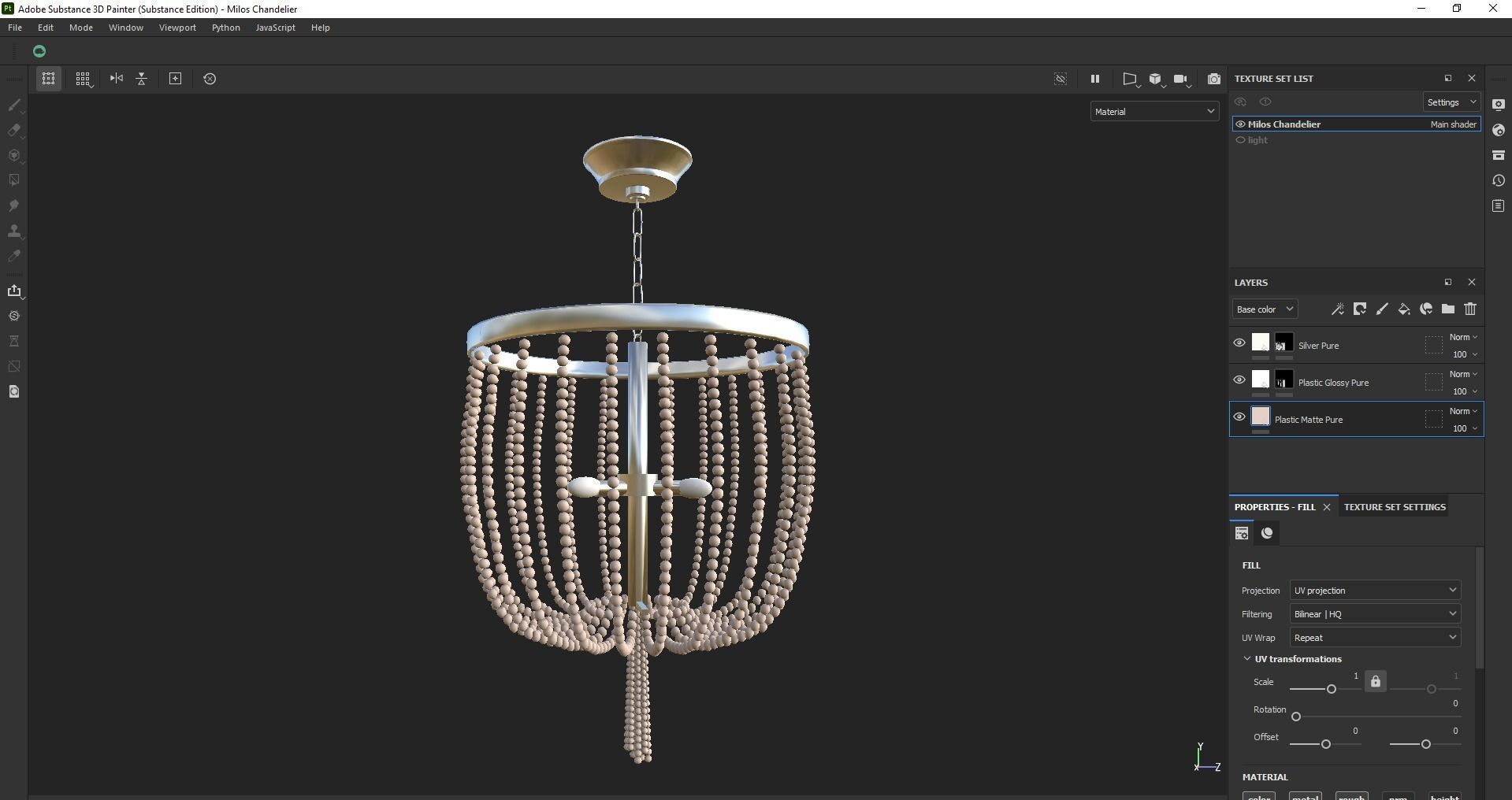 Chandelier - lighting - pendant - ceiling light 3D model_12
